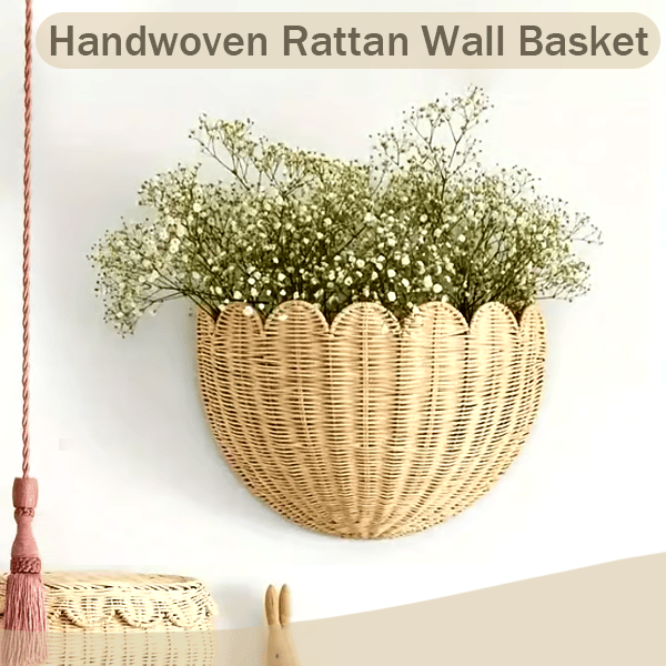 CasaWeave™ - Handwoven Rattan Wall Basket