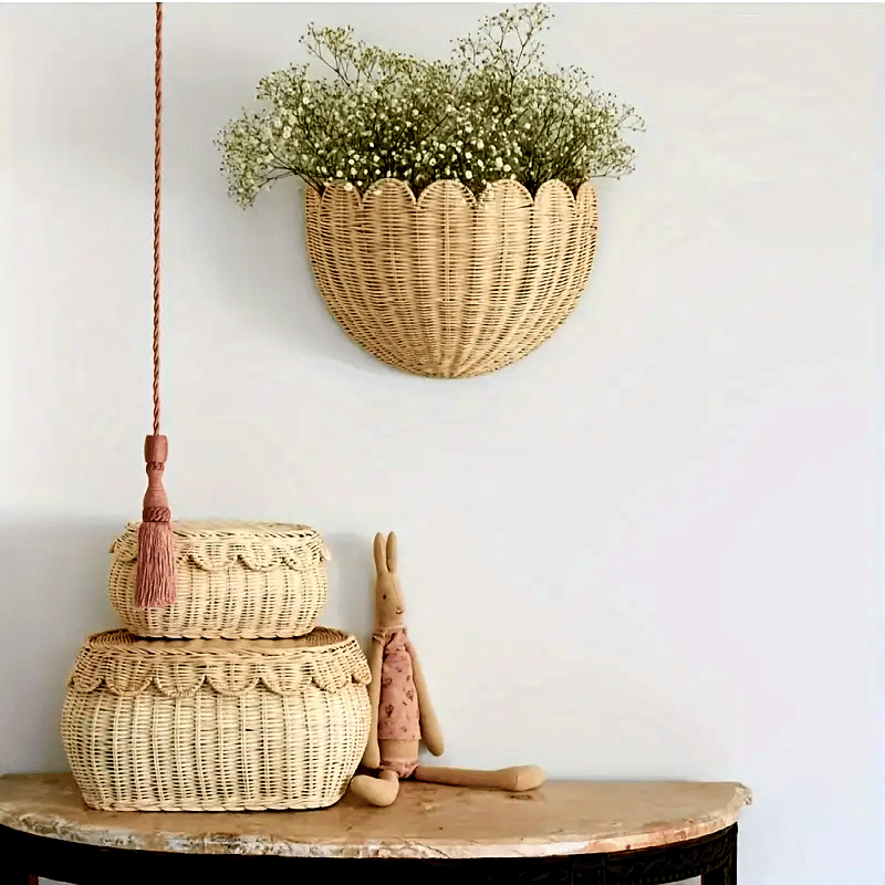 CasaWeave™ - Handwoven Rattan Wall Basket