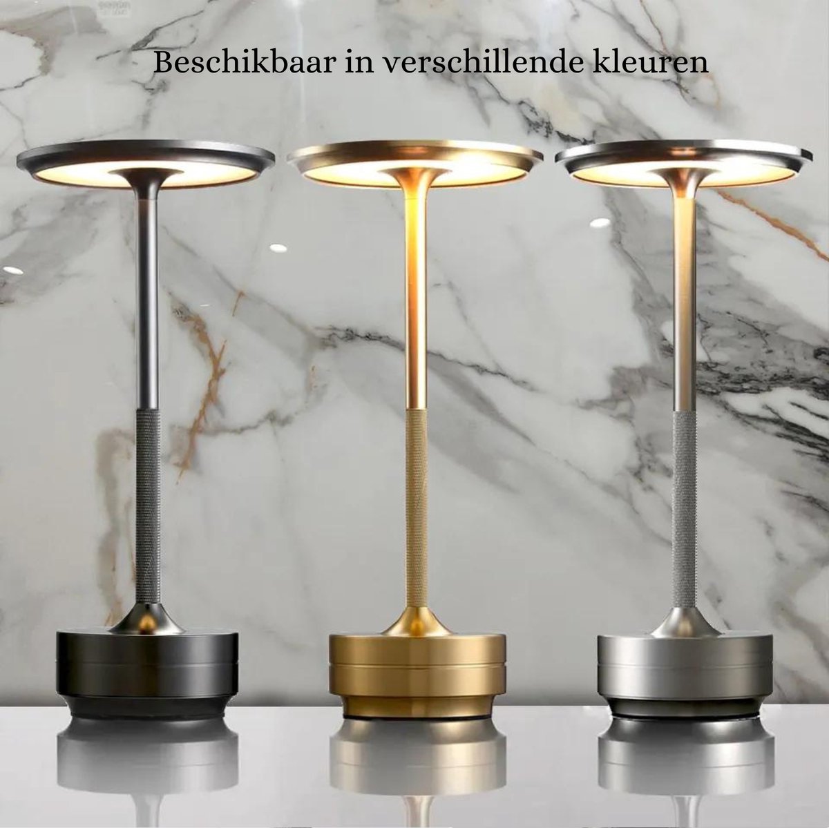 50% OFF | LuxeLumina™ | Rechargeable Touch Table Lamp