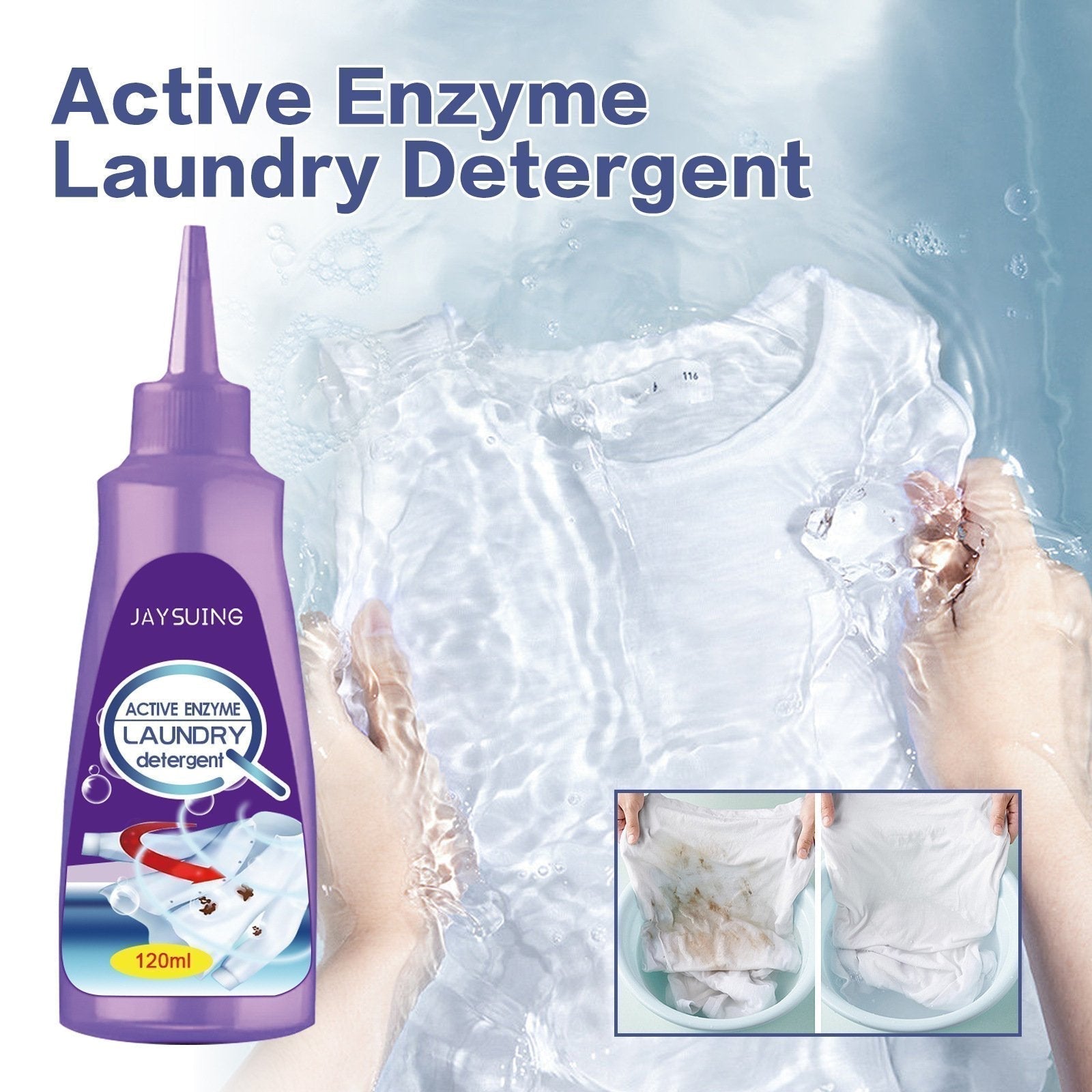 1+1 Free | SwiftClean™ | Enzyme Stain Remover for Clothes