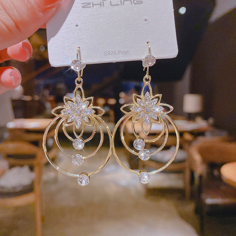 2+2 Free | Lotessa™ | 18K Gold Plated Sterling Silver Lotus Crystal Earrings