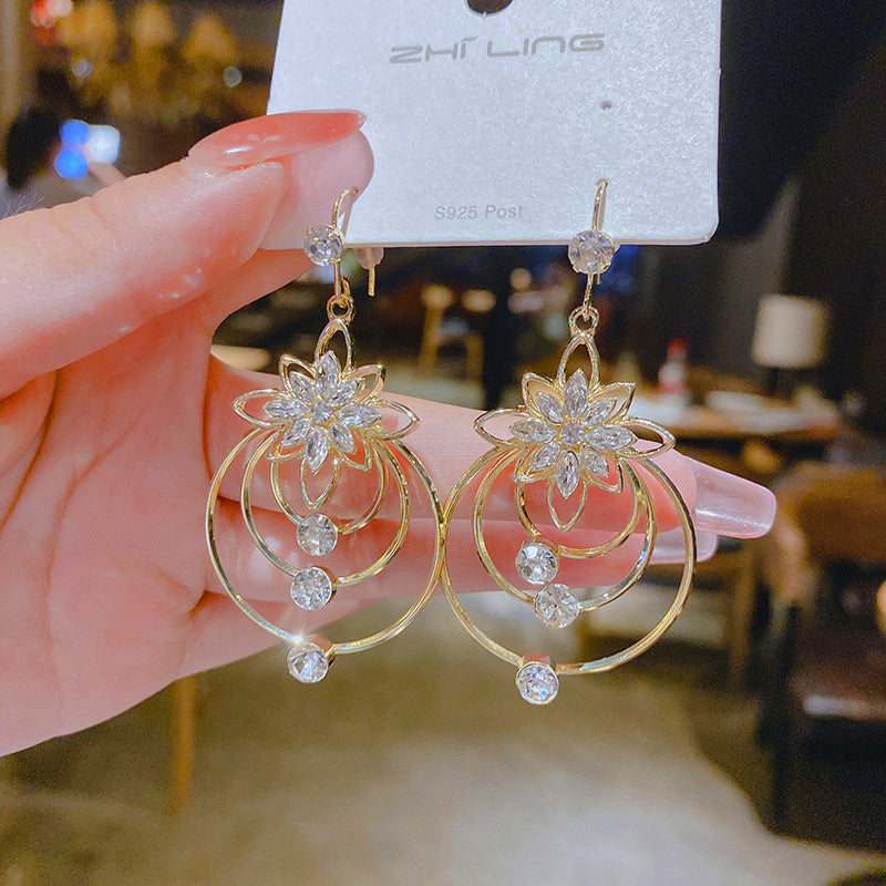 2+2 Free | Lotessa™ | 18K Gold Plated Sterling Silver Lotus Crystal Earrings