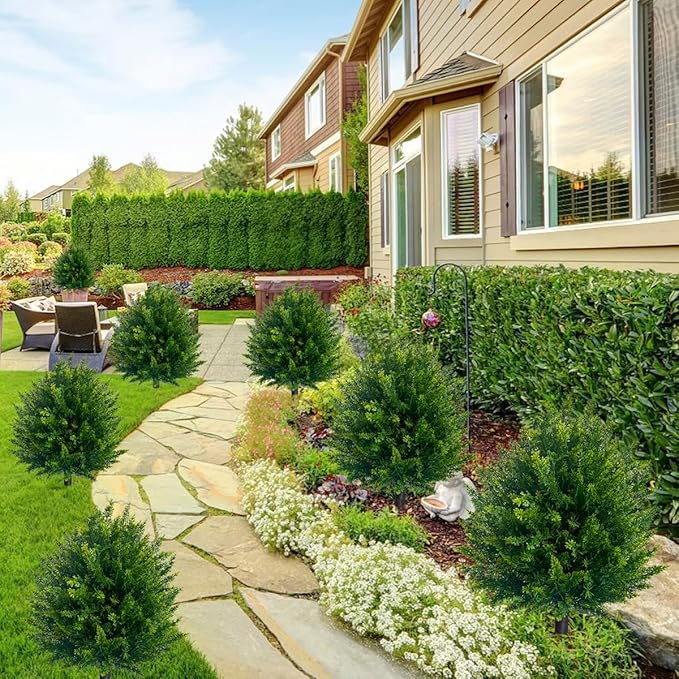 50% OFF | EverLush™ | Artificial Cedar Topiary Trees, set of 2