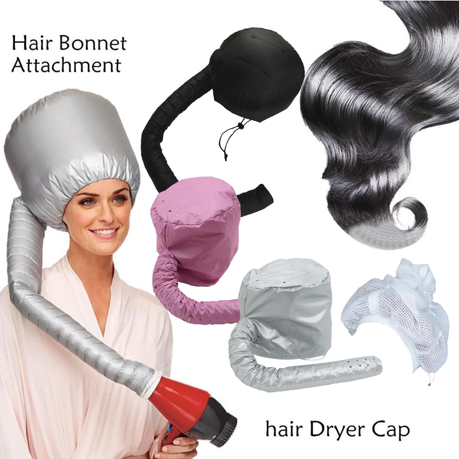 CurlCocoon™ - Bonnet Dryer Cap