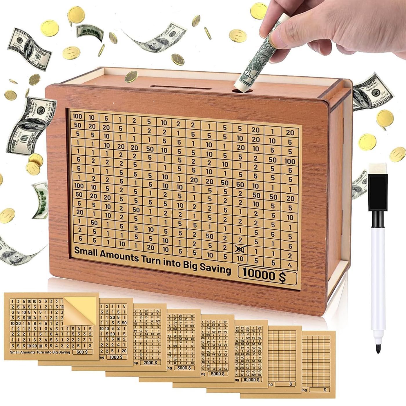 VaultCraft™ - Vintage wooden savings box