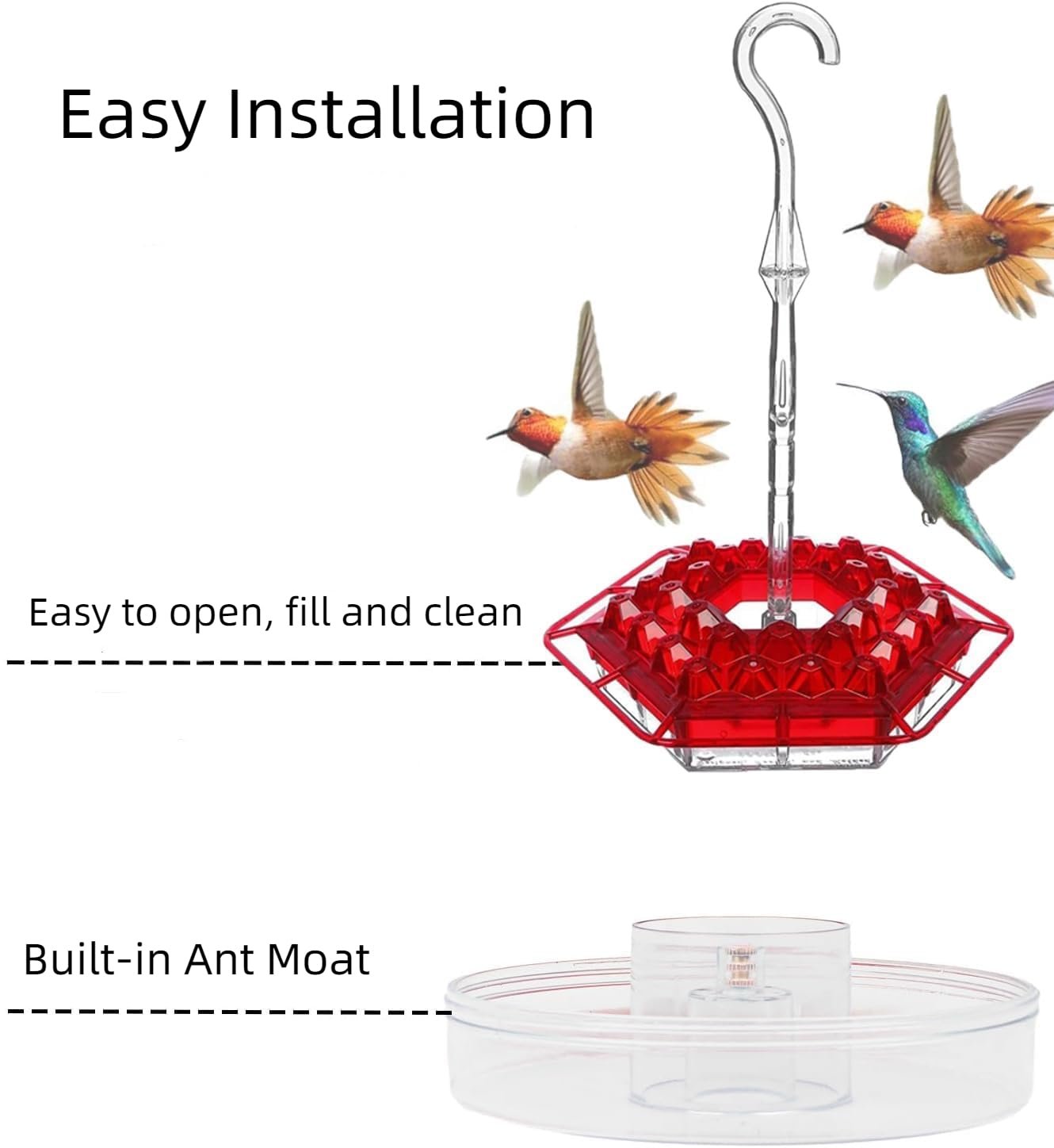 SkySip™ - Leak-proof hummingbird feeder