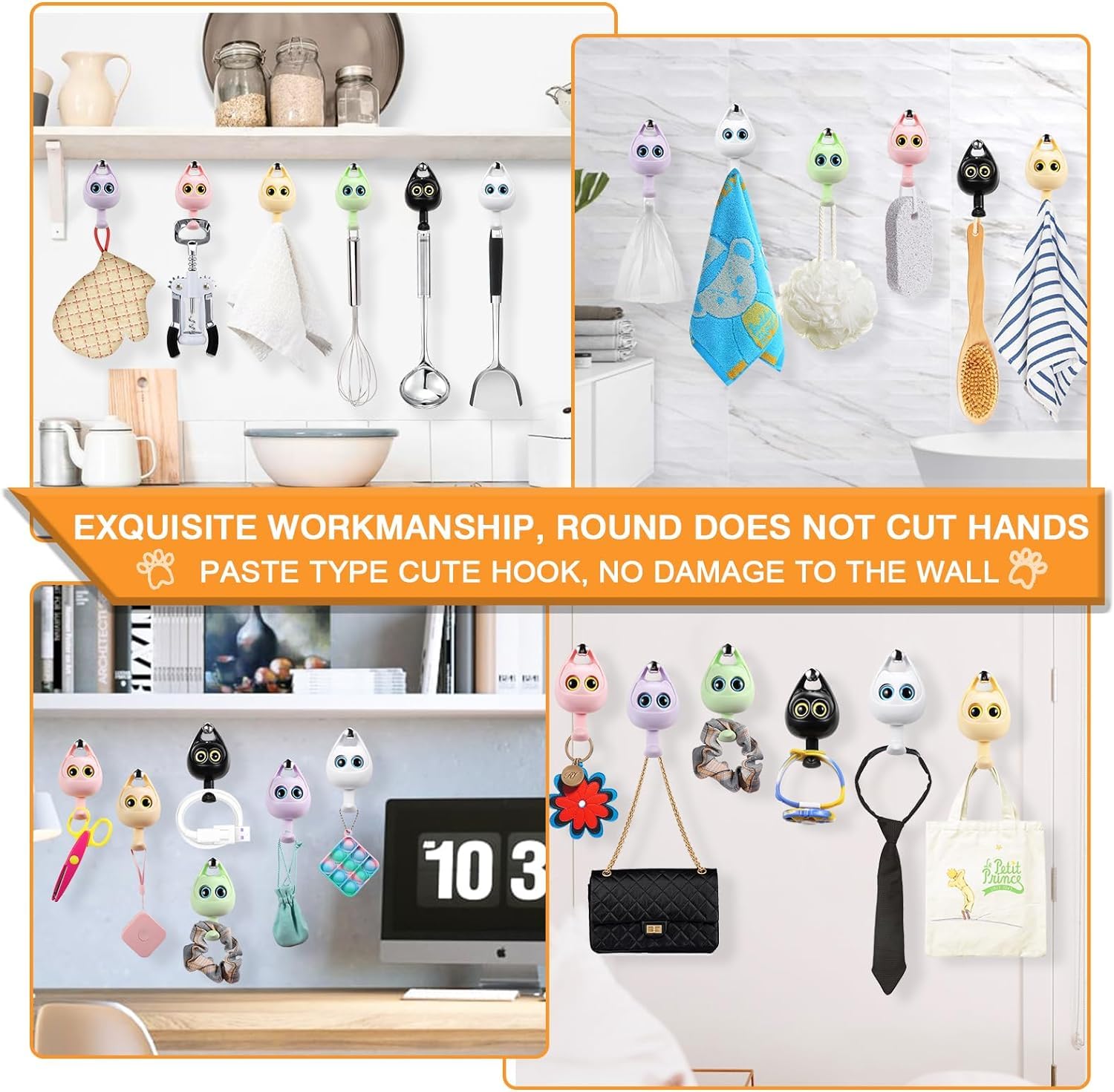 1+1 Free | PurrGrip™ | Cat Adhesive Wall Hooks