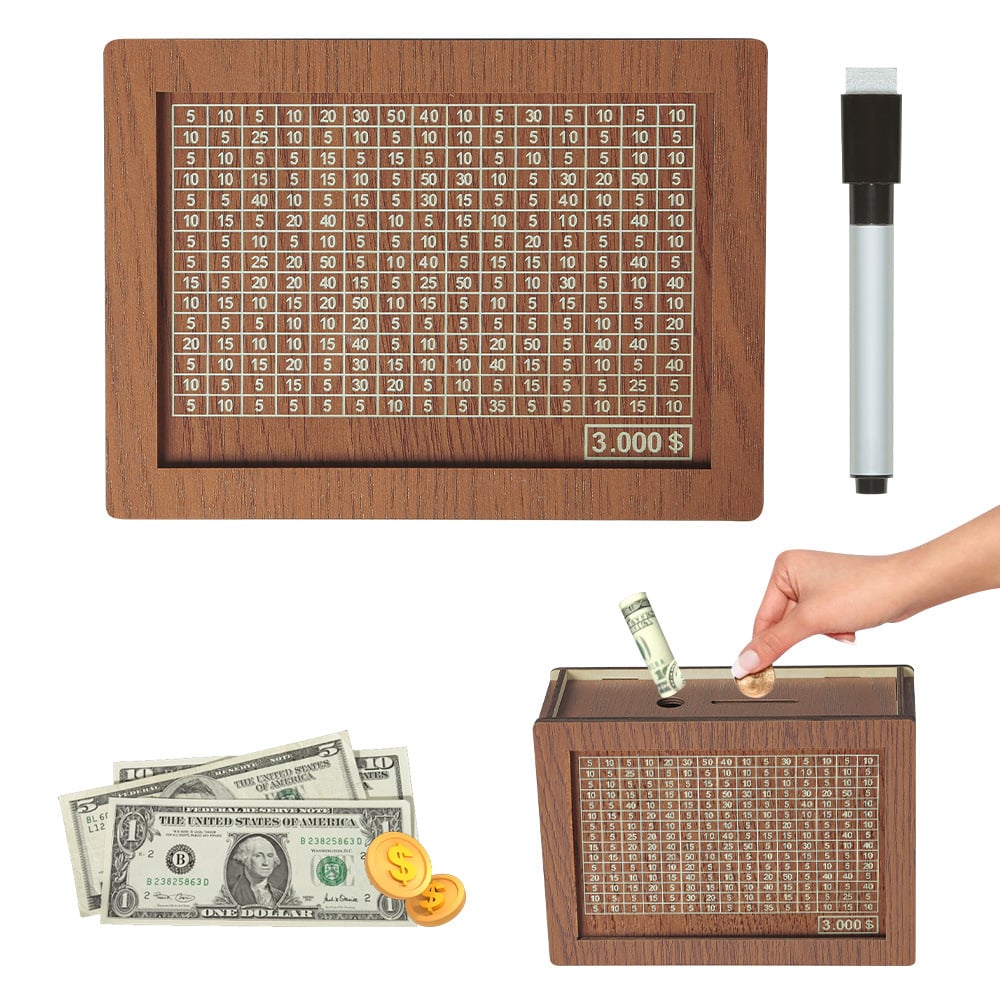 VaultCraft™ - Vintage wooden savings box