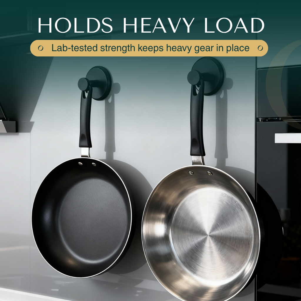 Overa™ - Twist-Lock Suction Hooks for No-Drill