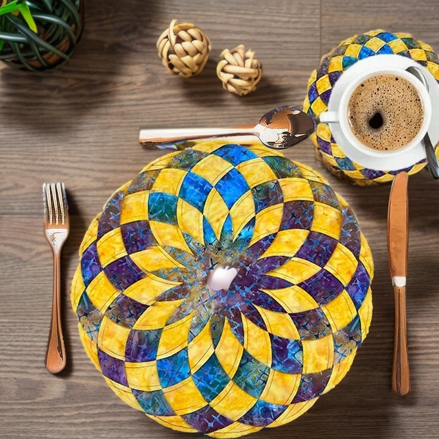 WeaveBloom™ - Floral Placemat Template
