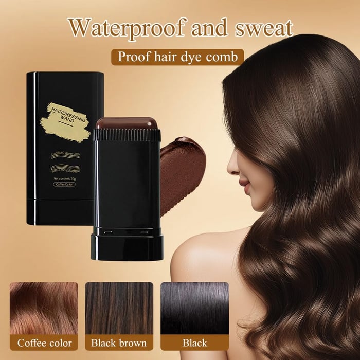 ShadeFlex™ - Instant gray coverage stick with built-in comb