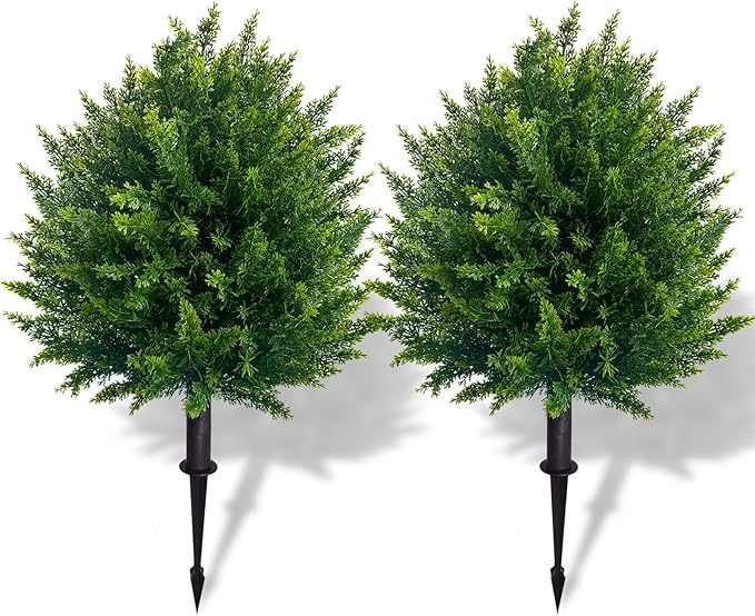 50% OFF | EverLush™ | Artificial Cedar Topiary Trees, set of 2
