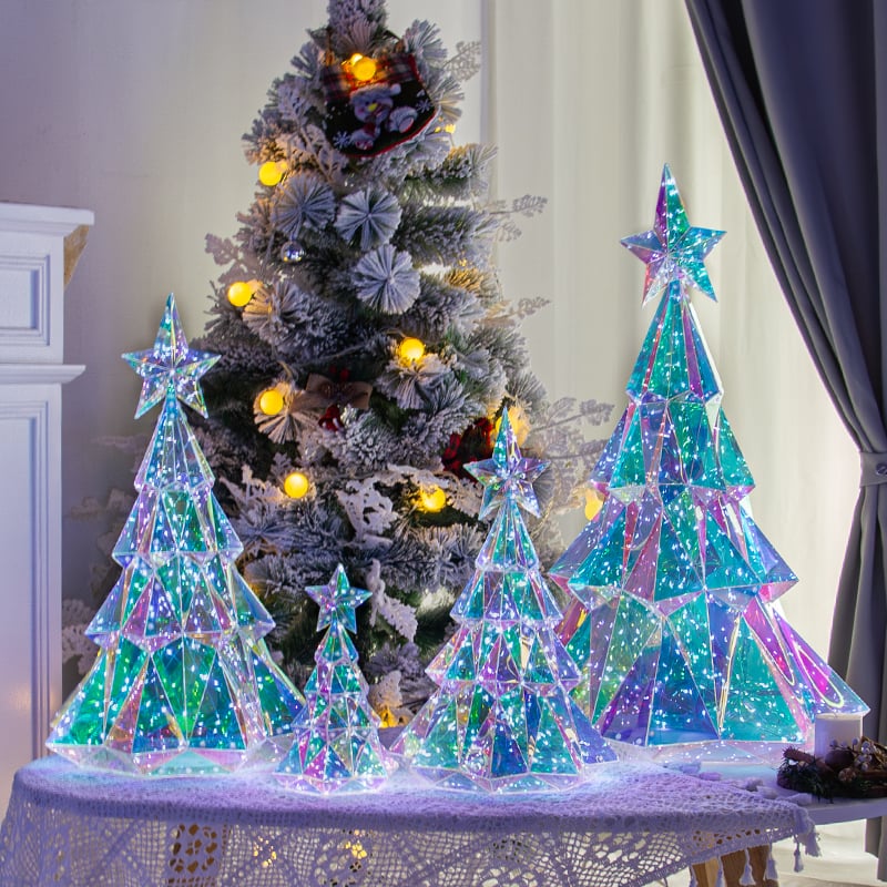 LumiGlitz™ - RGB Holographic Holiday Figures for Dazzling Festive Decor
