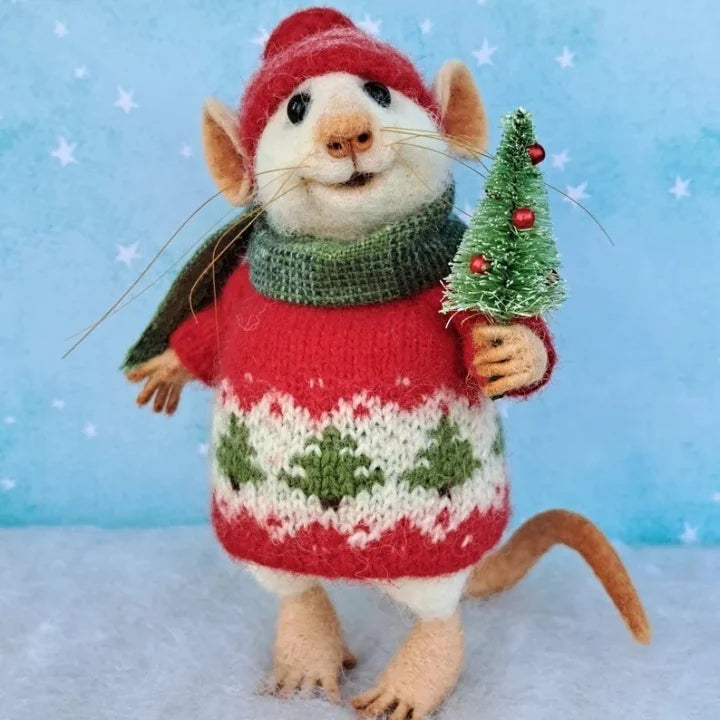 WhiskerWool™ - Handmade needle-felted mouse