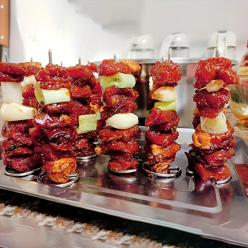 5+5 Free | CrispSpire™ | Air Fryer Skewers, stainless steel vertical skewers for even cooking