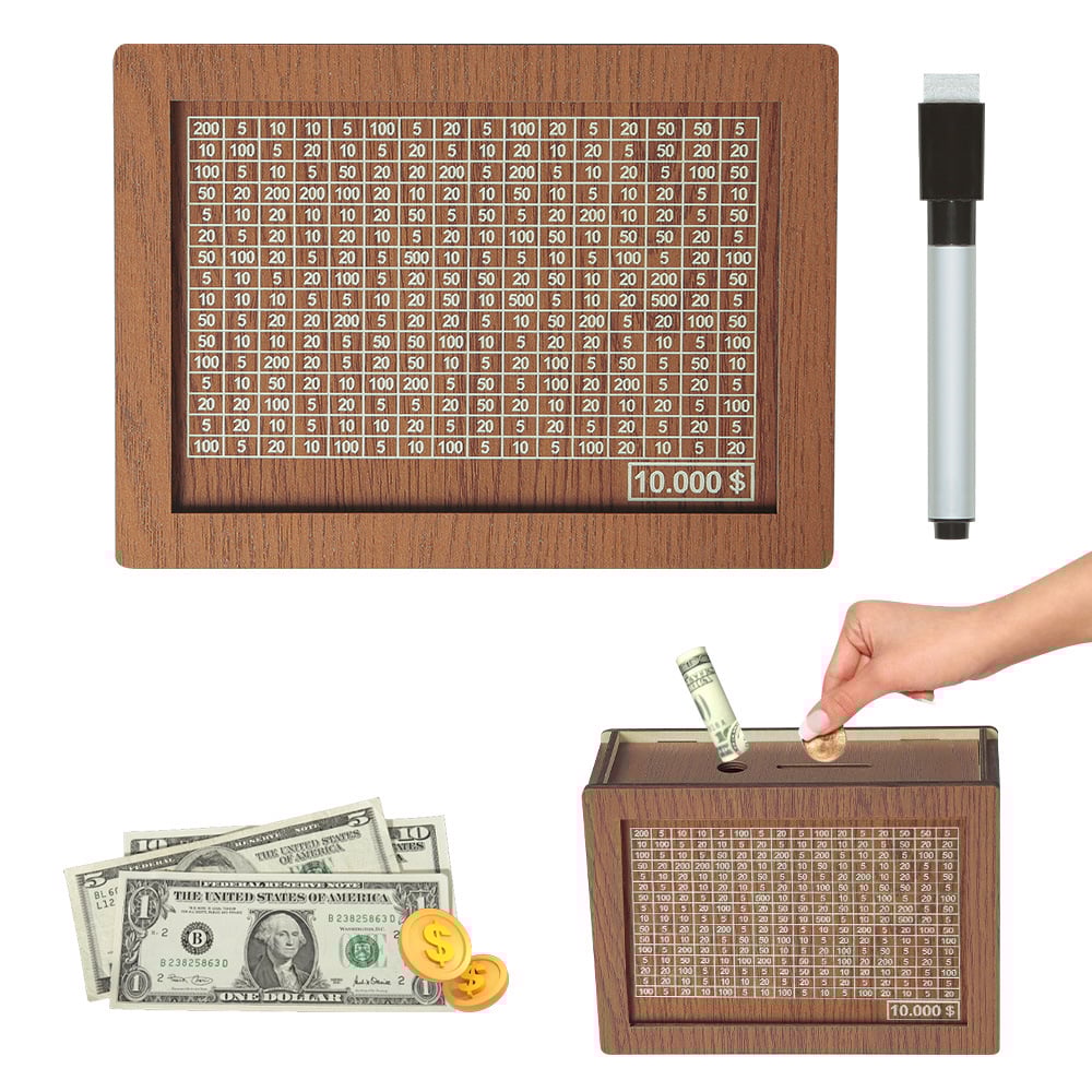 VaultCraft™ - Vintage wooden savings box