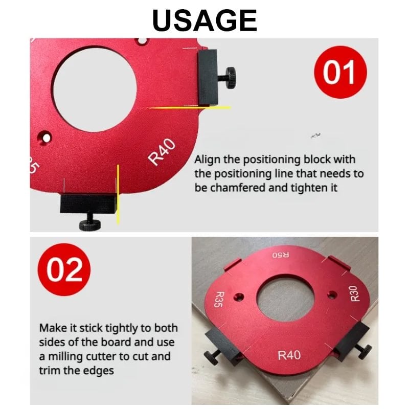 50% OFF | RadiusMark™ | 4-in-1 Corner Radius Router Template
