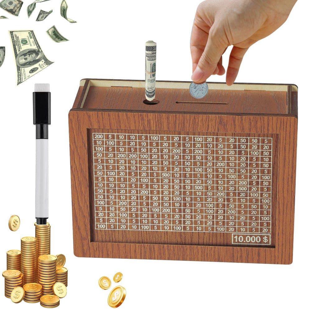 VaultCraft™ - Vintage wooden savings box