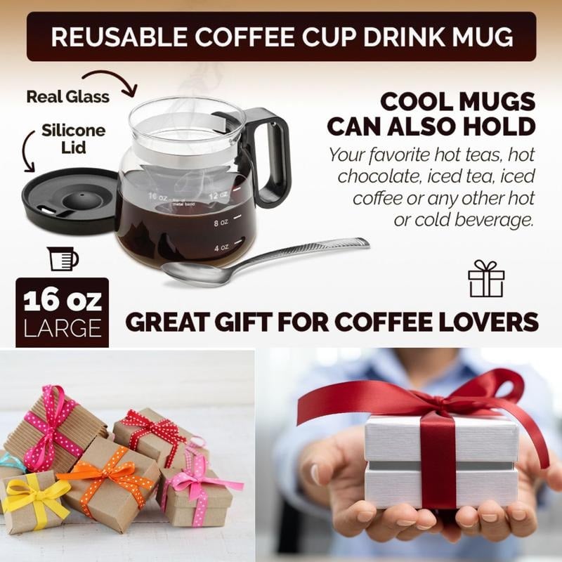BrewVista™ - Clear Glass Coffee Pot Mug