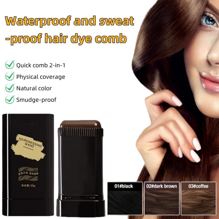 ShadeFlex™ - Instant gray coverage stick with built-in comb