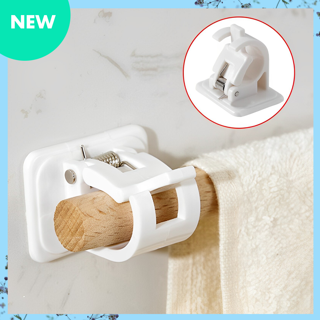 (3 + 3 FREE) | DrapeDock™ | No-Drill Adjustable Curtain Rod Holders (6 Pack)