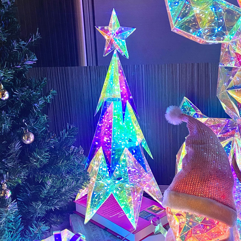 LumiGlitz™ - RGB Holographic Holiday Figures for Dazzling Festive Decor