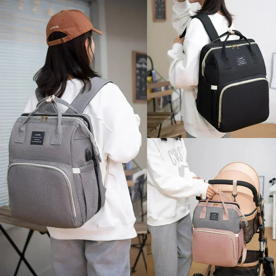 50% OFF | NestRoam™ | Diaper Bag with Portable Baby Bassinet