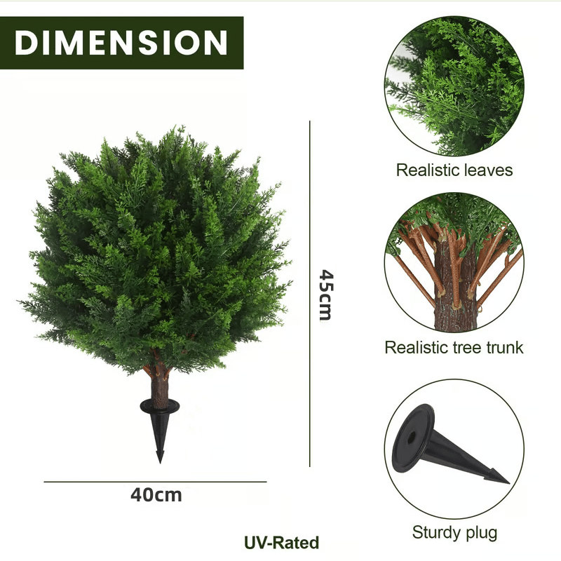 50% OFF | EverLush™ | Artificial Cedar Topiary Trees, set of 2