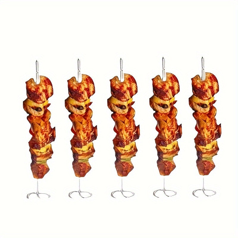 5+5 Free | CrispSpire™ | Air Fryer Skewers, stainless steel vertical skewers for even cooking