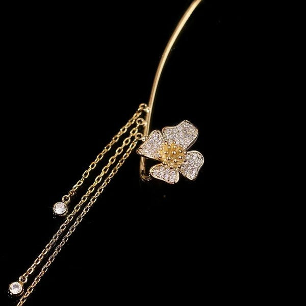 Aurelune™ — Butterfly & Flower Tassel Earrings