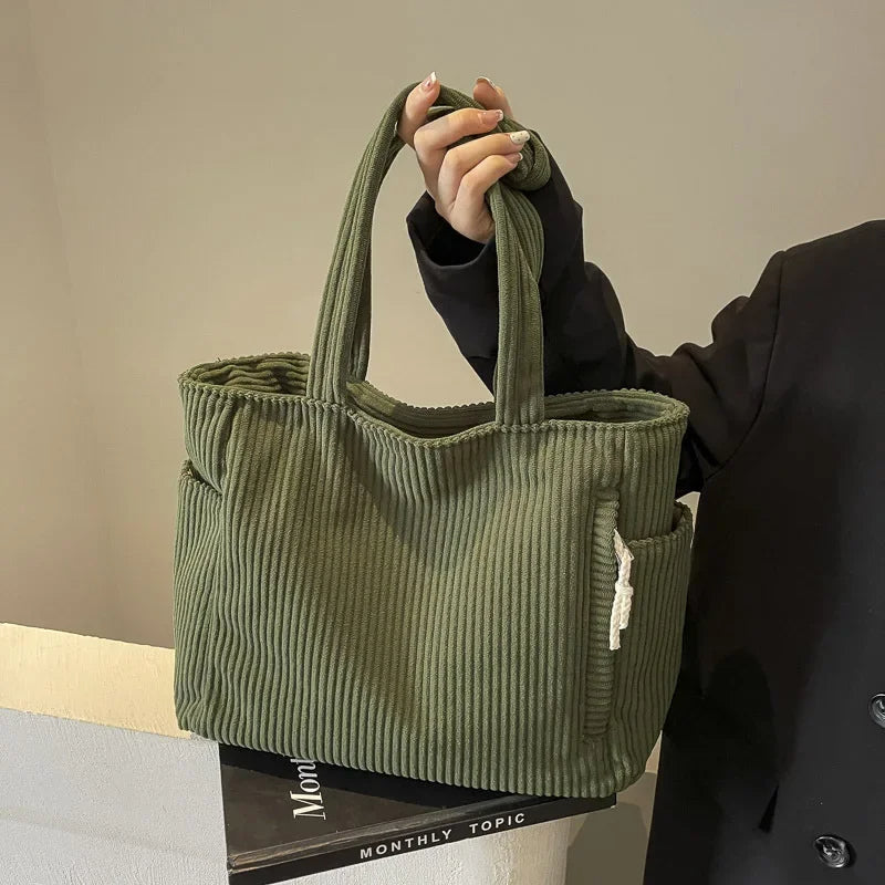 Cordelley™ - Soft Corduroy Tote