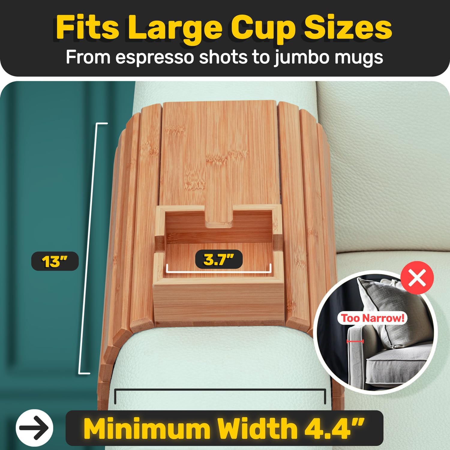 Armoni™ - Bamboo Armrest Tray