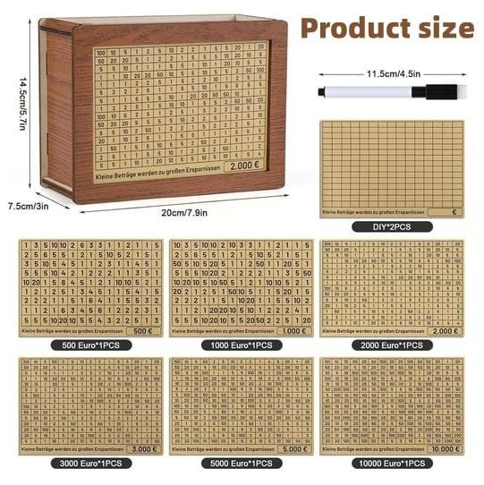 VaultCraft™ - Vintage wooden savings box