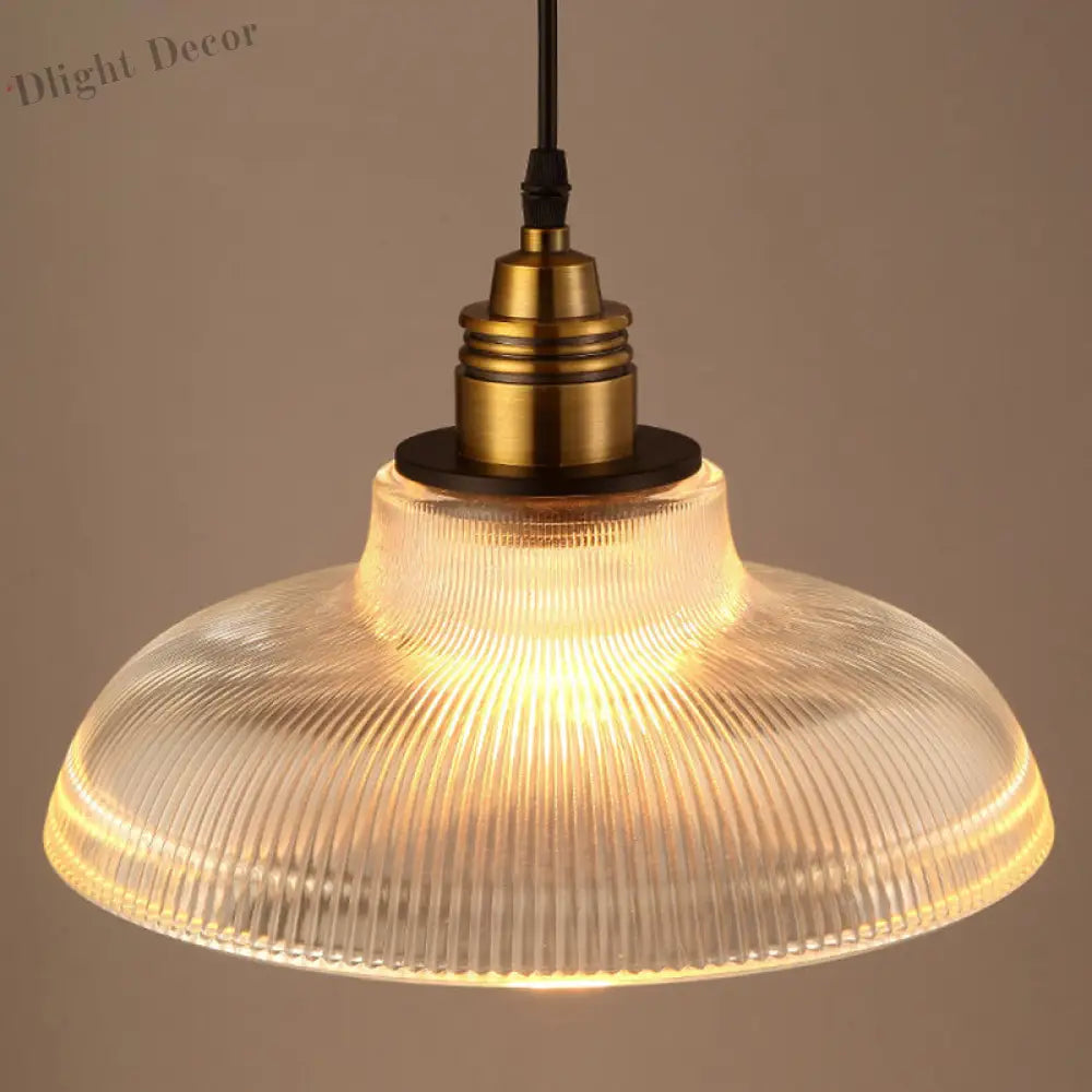 Elaina Eye-Catching Ribbed Glass Pendant Light