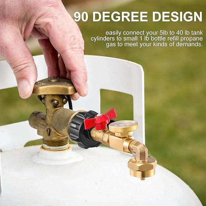 RefillX™ – Compact propane gas transfer adapter