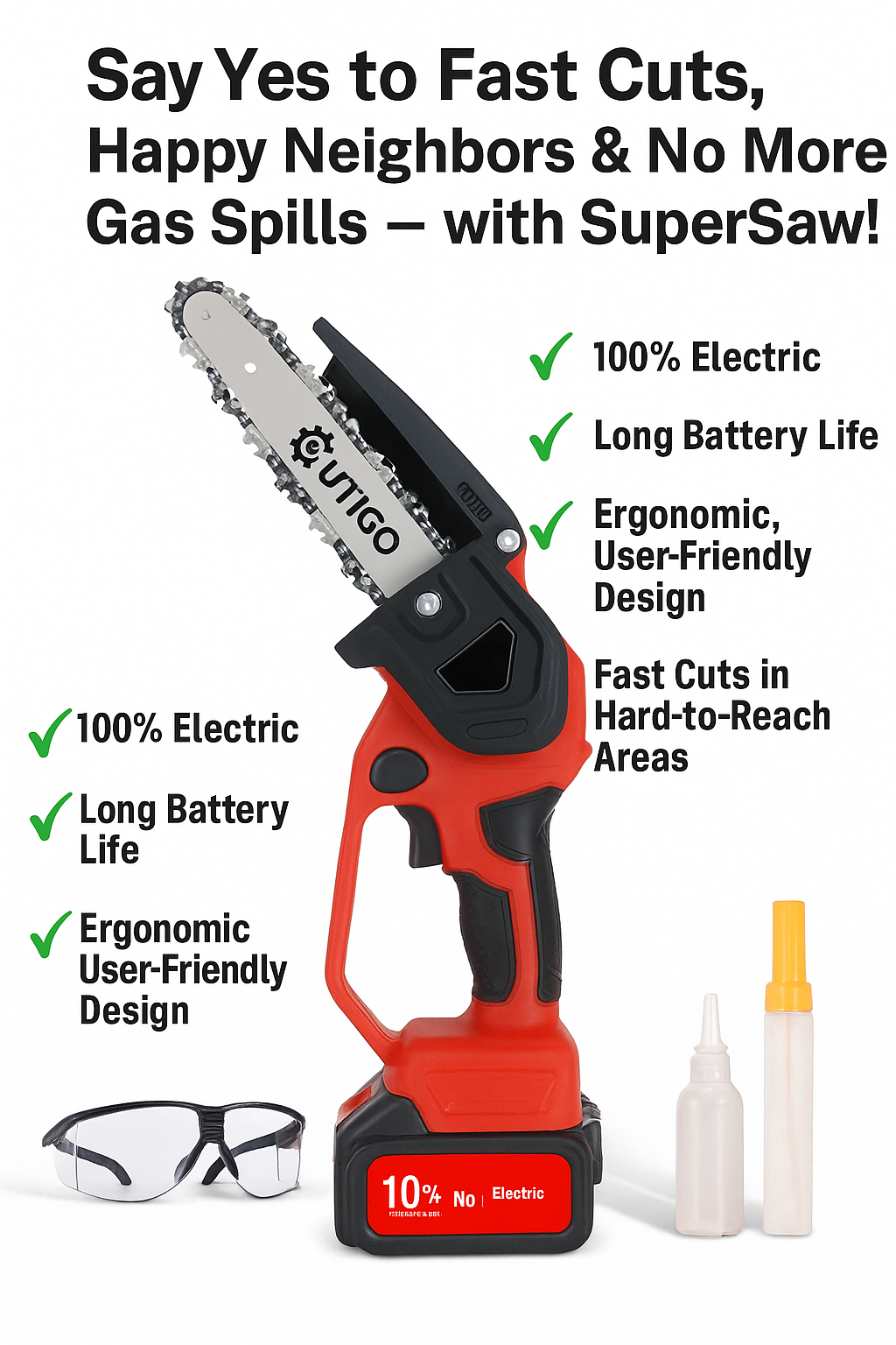 50% OFF | ArborVolt™ | Cordless Mini Chainsaw