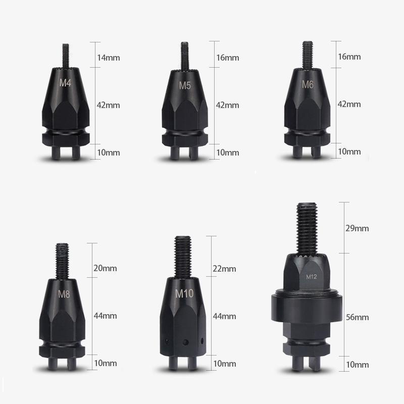 50% OFF | RivetCore™ | Rivet Nut Gun Head & Nutsert Caps (M4–M12)