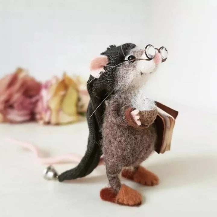 WhiskerWool™ - Handmade needle-felted mouse