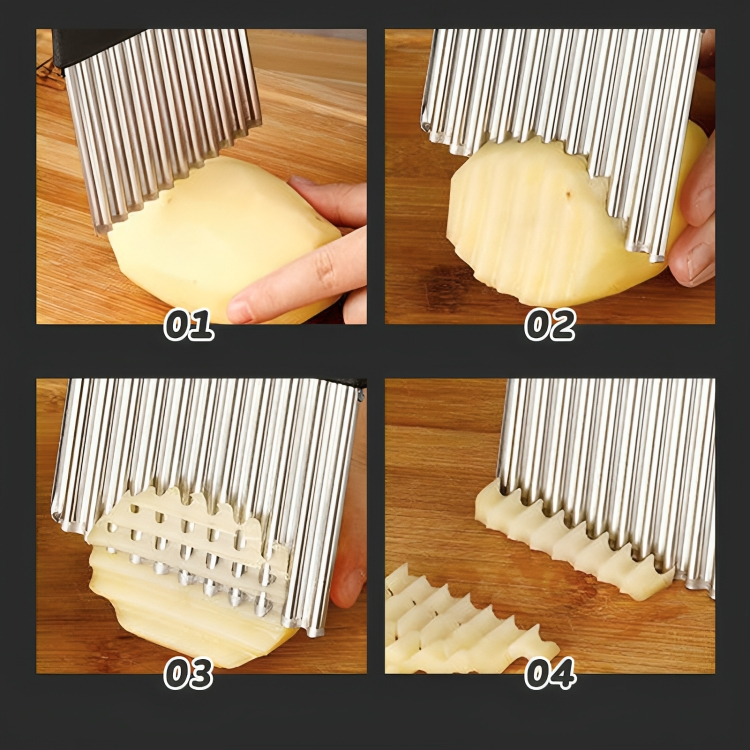 RippleCutter™ - Wave cutter kitchen cuts