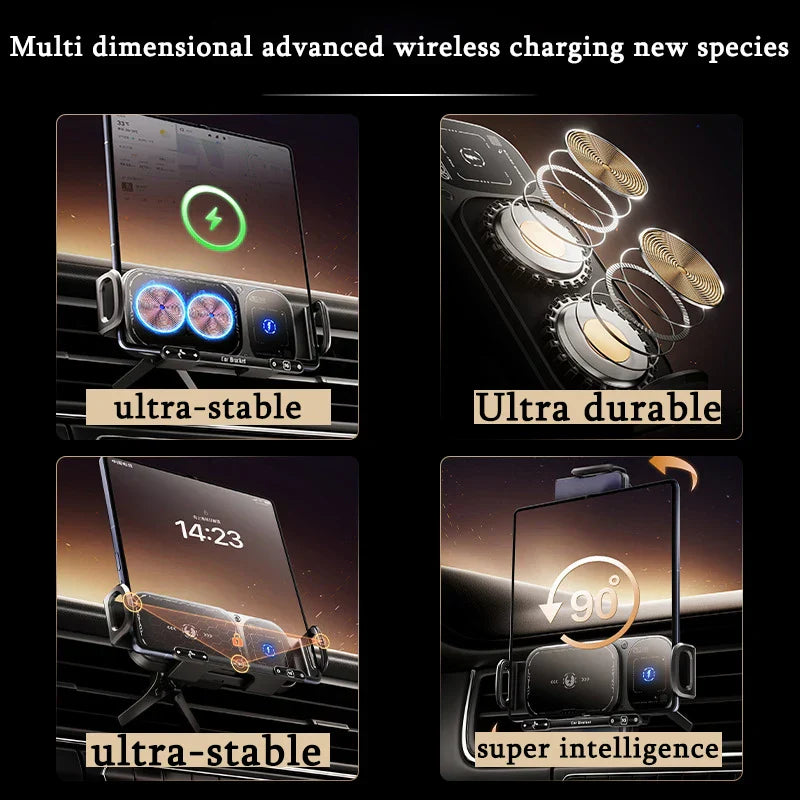 ChargeGrip™ - Fast Wireless Car Charger & Secure 360° Phone Mount