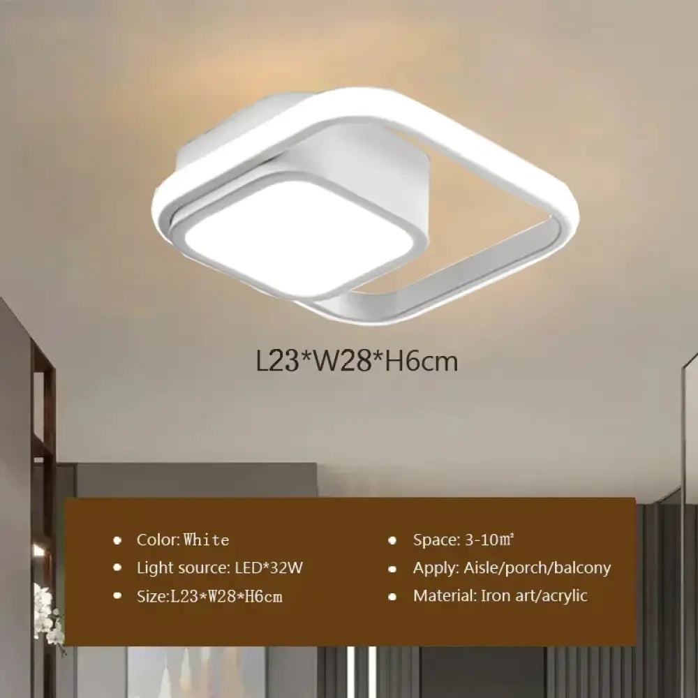 LED Body Sensor Ceiling Light - Efficient Lighting Solution for Aisle, Entryway, Closet, and Cloakroom
