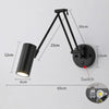 Modern Adjustable Wall Lamps - Swing Long Arm Design with Internal Wall Switch for Household Bedside Lighting, Enhance Your Decor with Stylish Sconce Lights