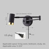Modern Adjustable Wall Lamps - Swing Long Arm Design with Internal Wall Switch for Household Bedside Lighting, Enhance Your Decor with Stylish Sconce Lights