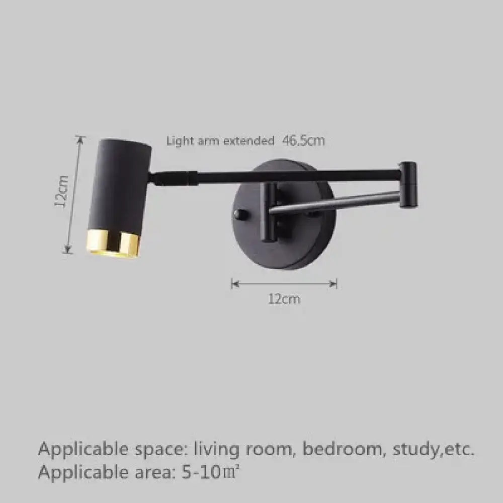 Modern Adjustable Wall Lamps - Swing Long Arm Design with Internal Wall Switch for Household Bedside Lighting, Enhance Your Decor with Stylish Sconce Lights