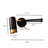 Modern Adjustable Wall Lamps - Swing Long Arm Design with Internal Wall Switch for Household Bedside Lighting, Enhance Your Decor with Stylish Sconce Lights