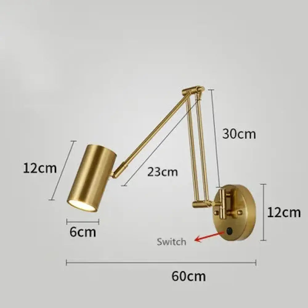 Modern Adjustable Wall Lamps - Swing Long Arm Design with Internal Wall Switch for Household Bedside Lighting, Enhance Your Decor with Stylish Sconce Lights