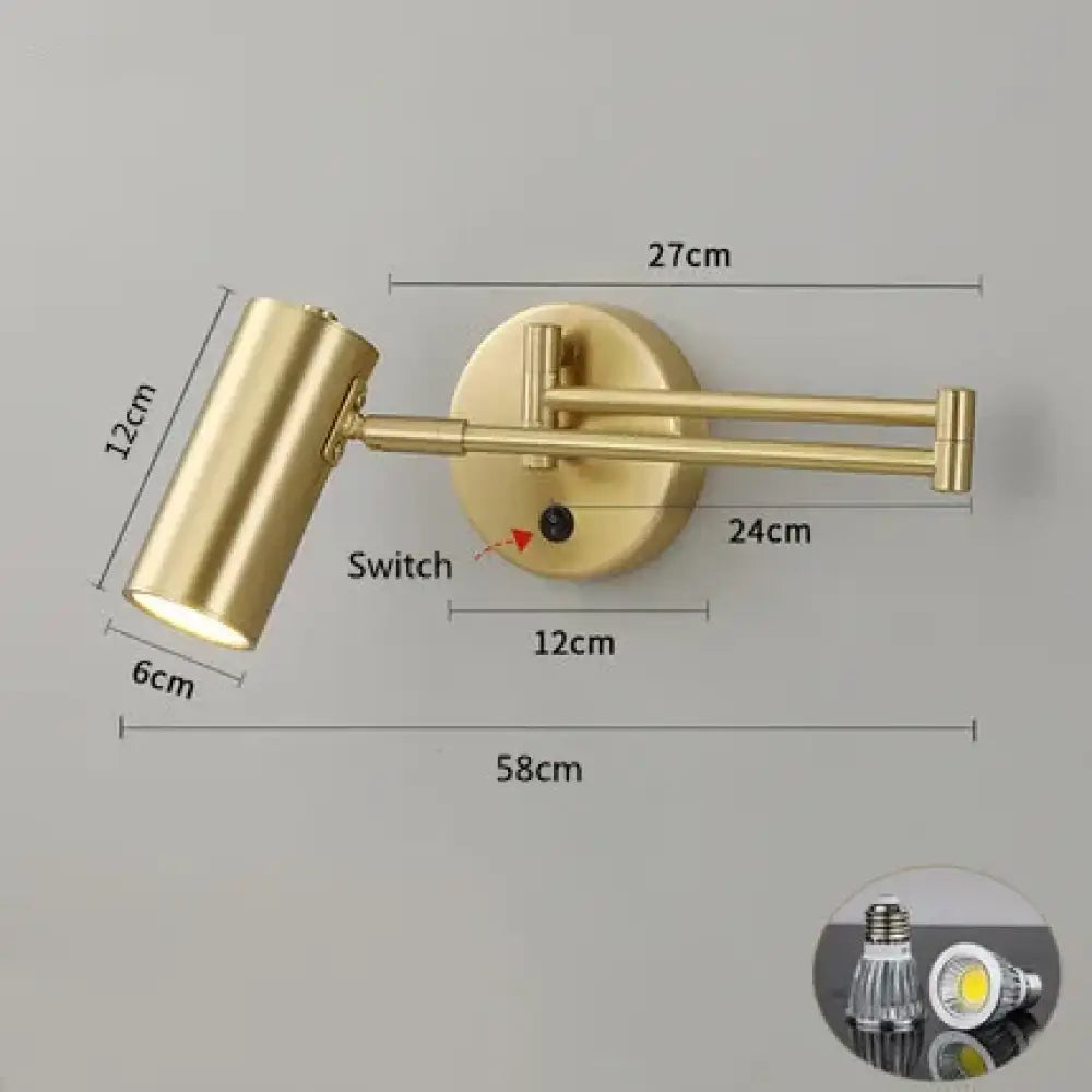 Modern Adjustable Wall Lamps - Swing Long Arm Design with Internal Wall Switch for Household Bedside Lighting, Enhance Your Decor with Stylish Sconce Lights