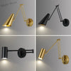 Modern Adjustable Wall Lamps - Swing Long Arm Design with Internal Wall Switch for Household Bedside Lighting, Enhance Your Decor with Stylish Sconce Lights