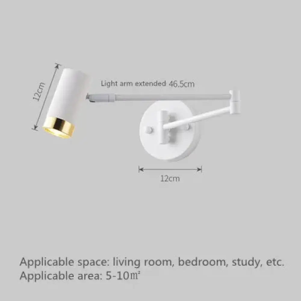 Modern Adjustable Wall Lamps - Swing Long Arm Design with Internal Wall Switch for Household Bedside Lighting, Enhance Your Decor with Stylish Sconce Lights