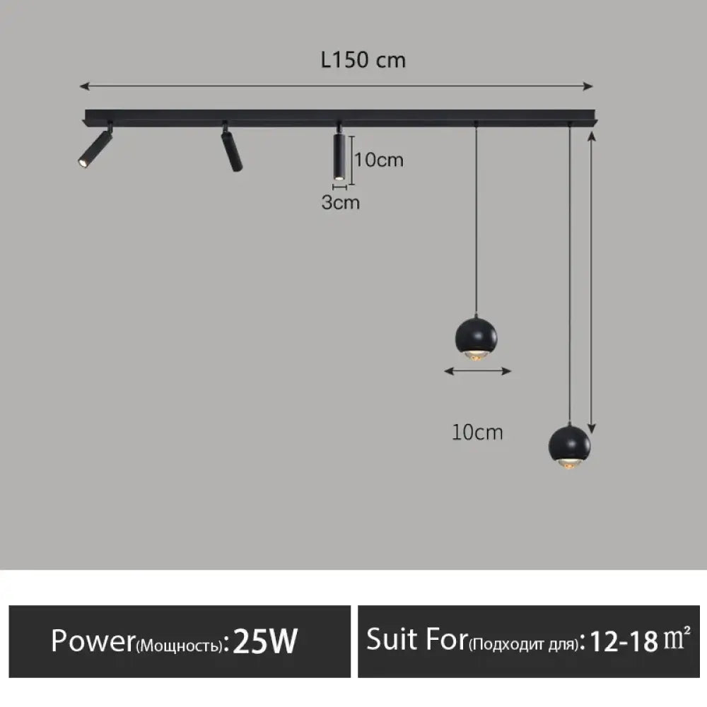 Nordic LED Ceiling Lamp - Modern Strip Design for Restaurants, Bars, Kitchen Islands, and Dining Rooms